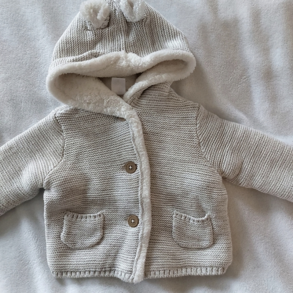 Carter's Infant's Heavy Sweater Hooded Jacket w/Ears, NWT, Size 9M